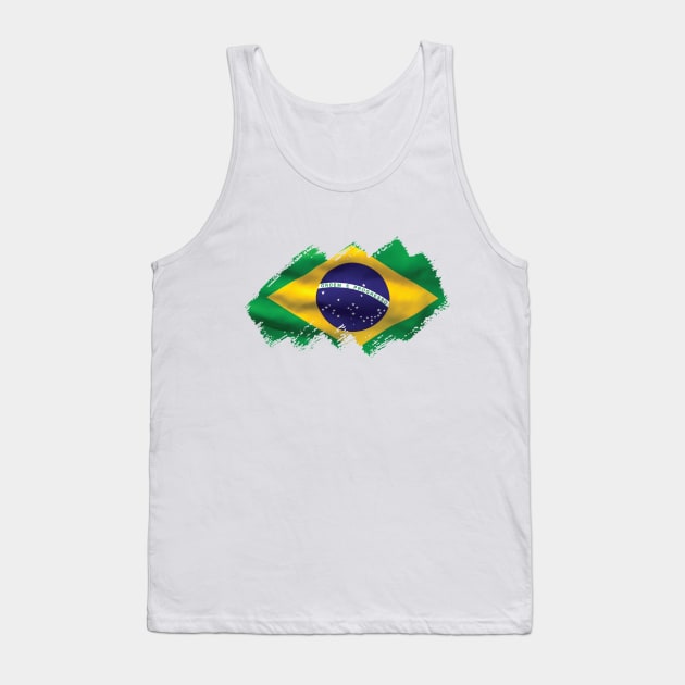 Brazilian Flag Tank Top by Teemperor